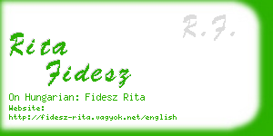 rita fidesz business card